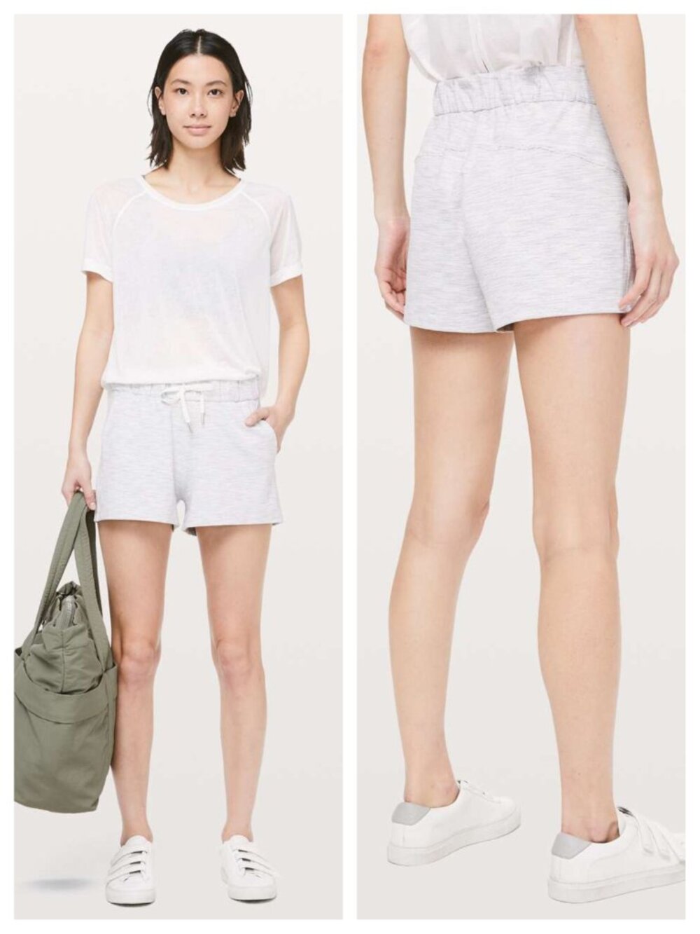Lululemon On The Fly Short *2.5" Sz 8 Wee Are From Space Nimbus Battleship Gray